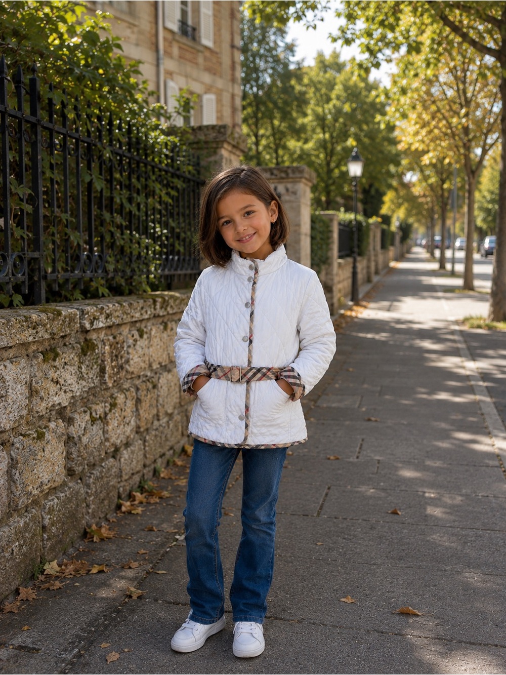 Burberry Vest jacket lightly fleeced 6T Burberry white
